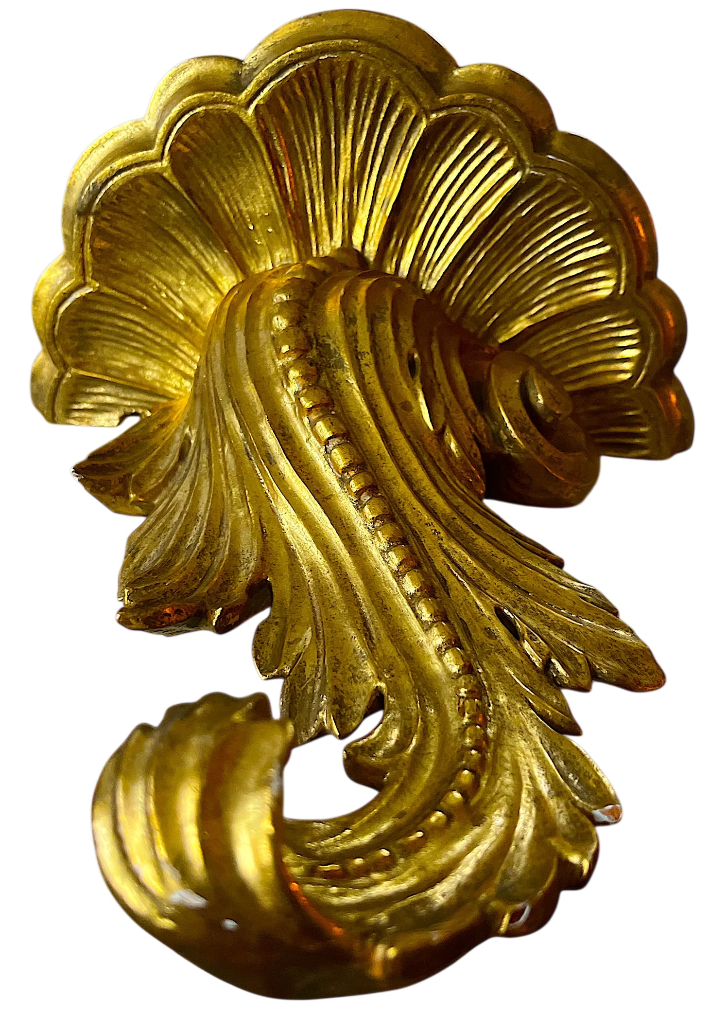Mid 20th Century 24k Gold Leaf Acanthus Wall Bracket by Fratelli Paoletti of Florence, Italy - 2