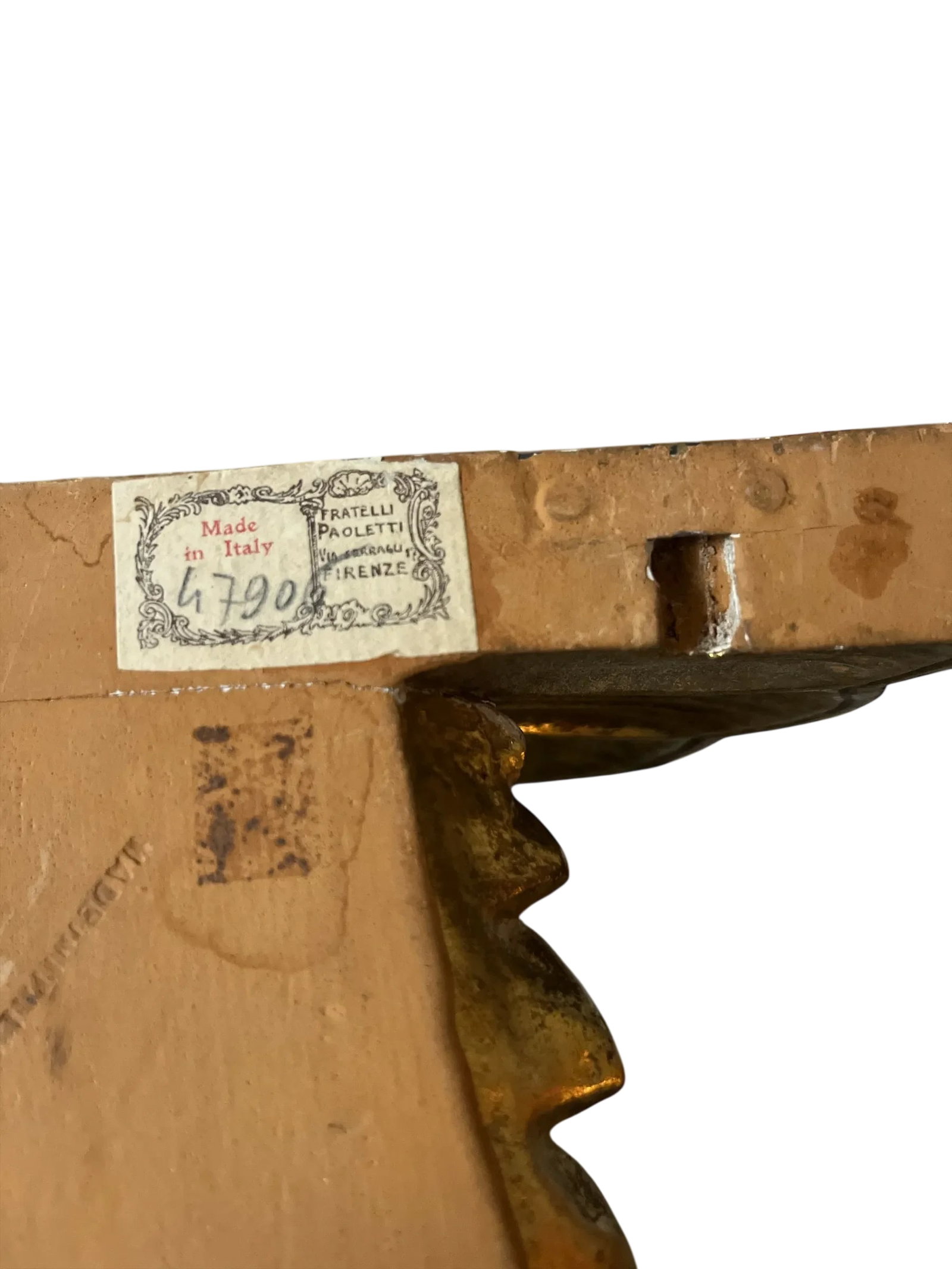 Mid 20th Century 24k Gold Leaf Acanthus Wall Bracket by Fratelli Paoletti of Florence, Italy - 7
