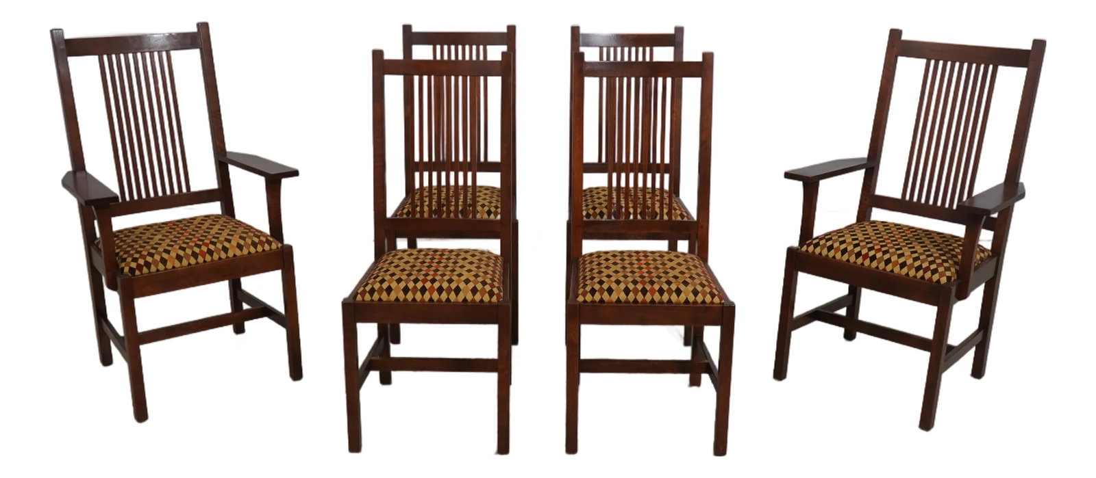 Set of 6 Stickley Mission Oak Dining Room Chairs: Age: C.2009 Details: Finish no.32 Spindle Backs High Quality Construction Arts & Crafts Style Offered @ Fraction Original Retail Cost Condition: Excellent Original Finish & Condition Few Minor Spots