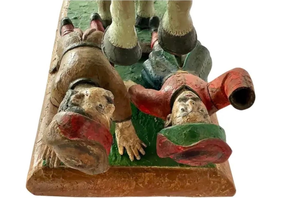 Spanish Polychrome Wood Figural Sculpture of Santiago Matamoros - 5