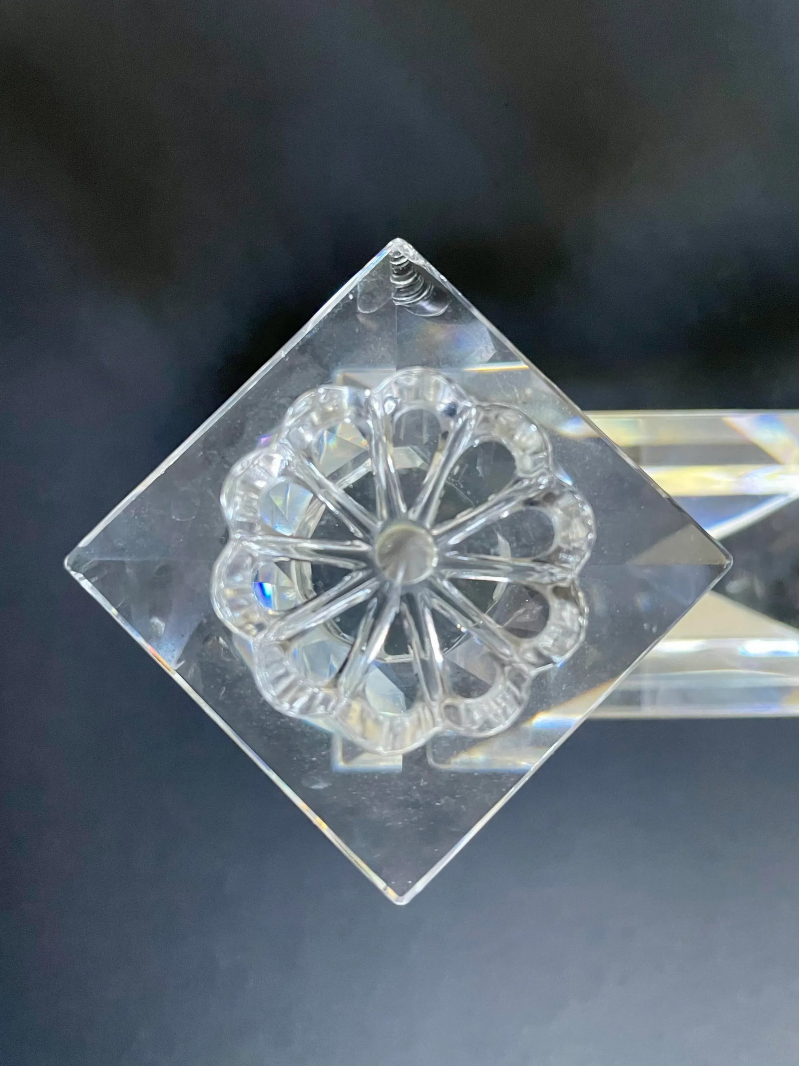 Swarovski Crystal Pin Candle Holders Model 7600 - a Pair - 8