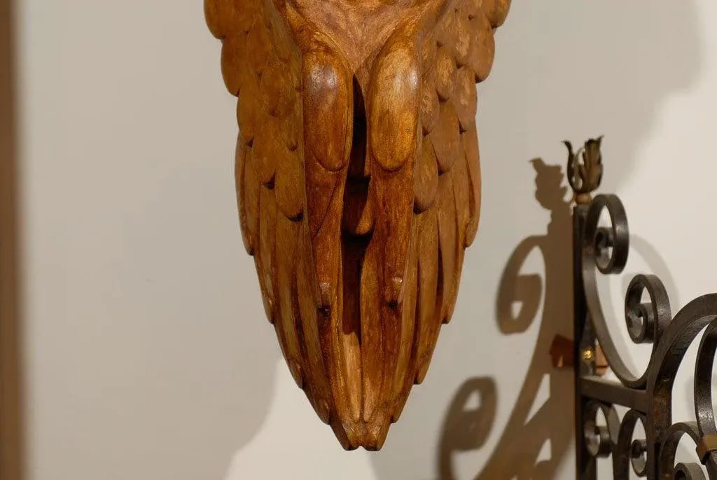 French 19th Century Wooden Wall Brackets with Carved Cherubs - A Pair - 9
