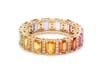 Natural 4.15 cts ctrainbow sapphire & 0.36 cts diamond ring in 14k gold - 8