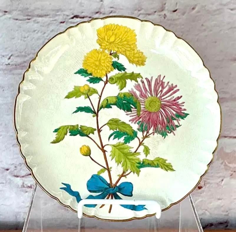 Minton Botanical Flower Spray Plates - 2