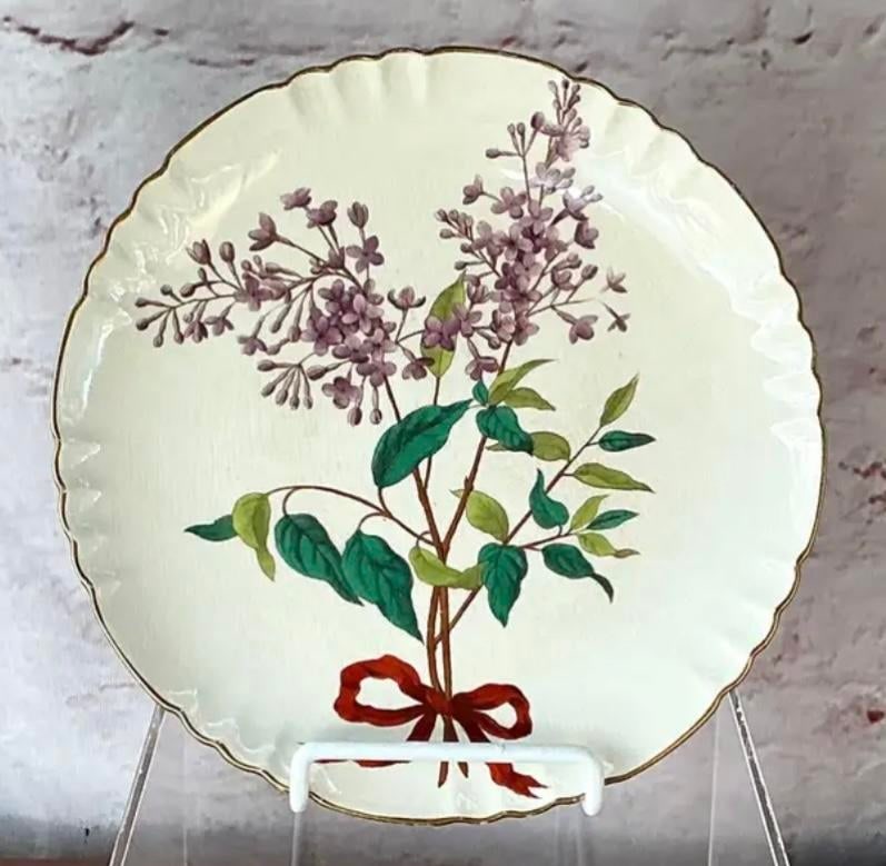 Minton Botanical Flower Spray Plates - 3