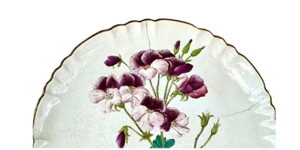 Minton Botanical Flower Spray Plates - 7