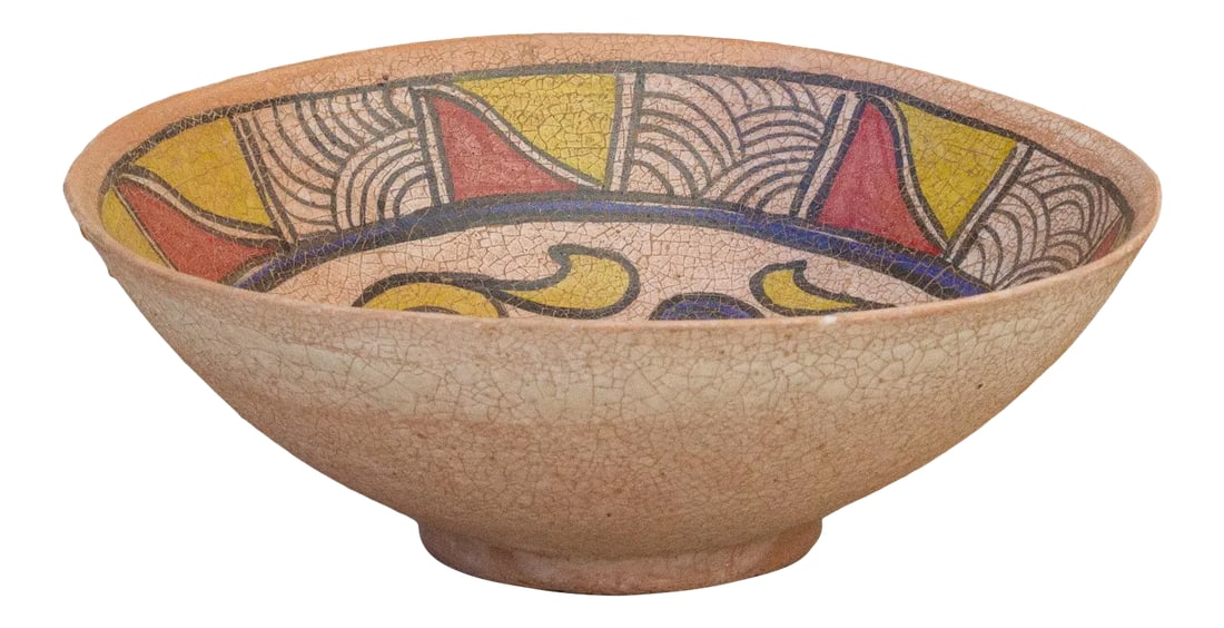 Antique Nishapur Islamic Pottery Painted Bowl (1 of 9)