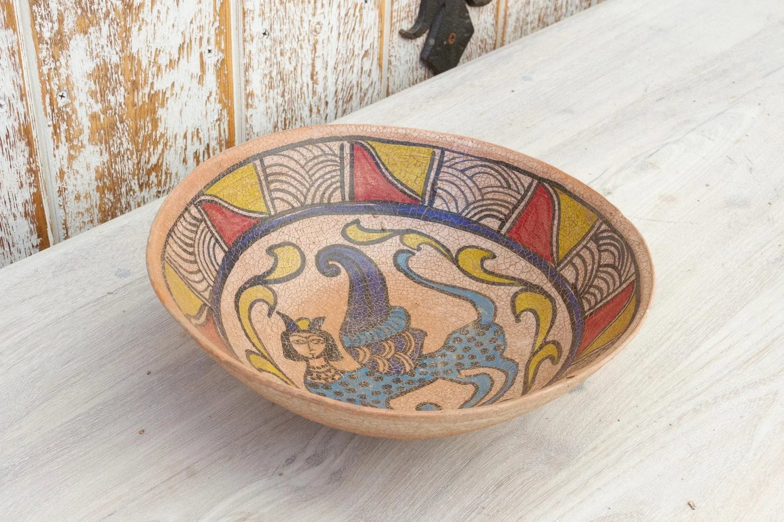 Antique Nishapur Islamic Pottery Painted Bowl - 4