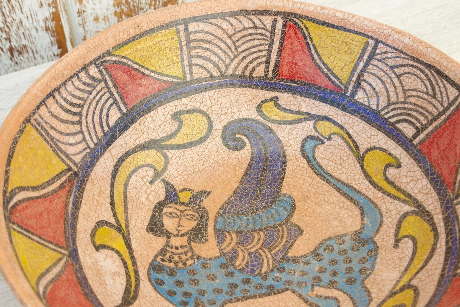 Antique Nishapur Islamic Pottery Painted Bowl - 5