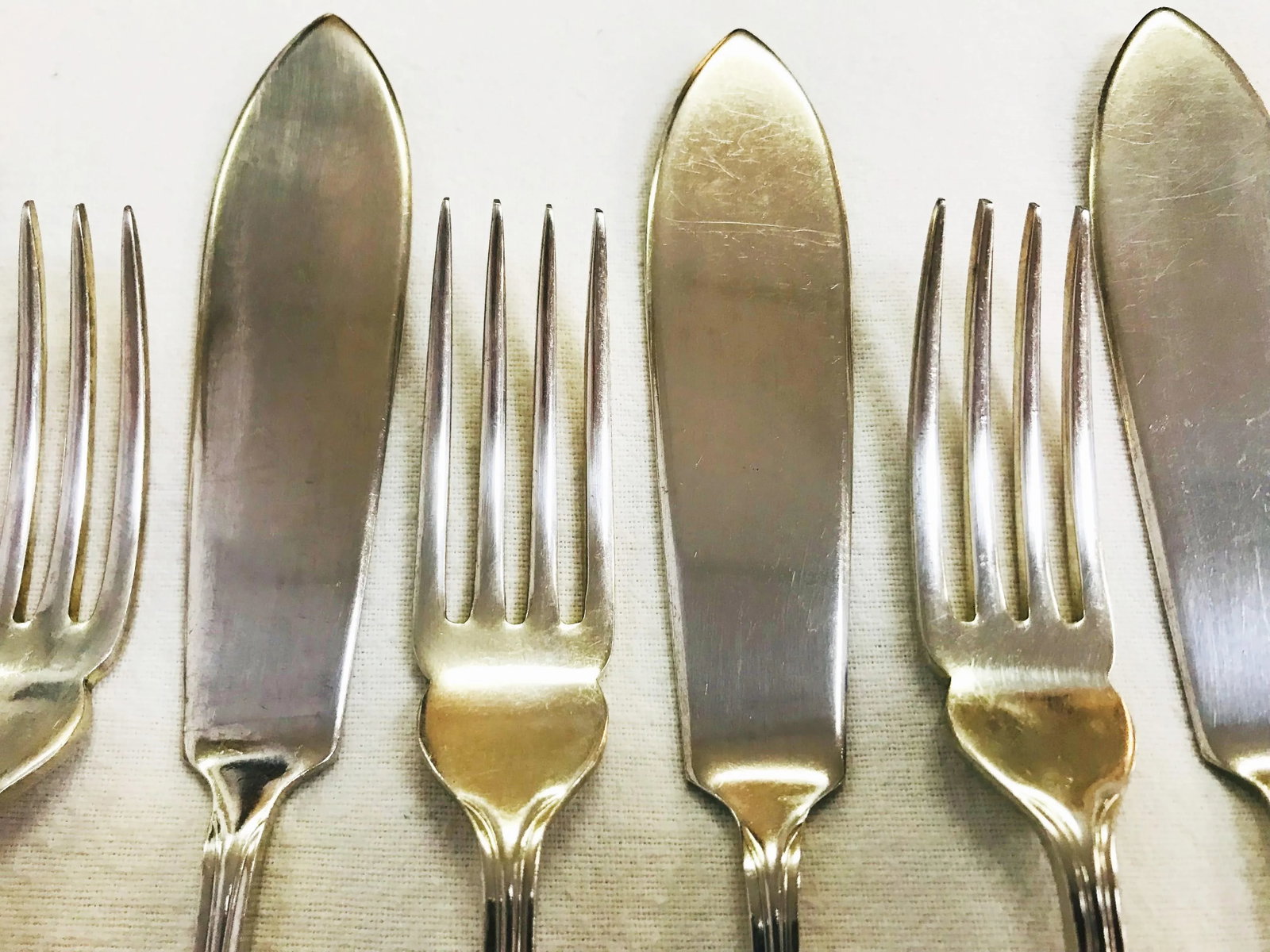 Needham, Veall & Tyzack Sheffield Fish Cutlery C1900- Set of 12 - 11