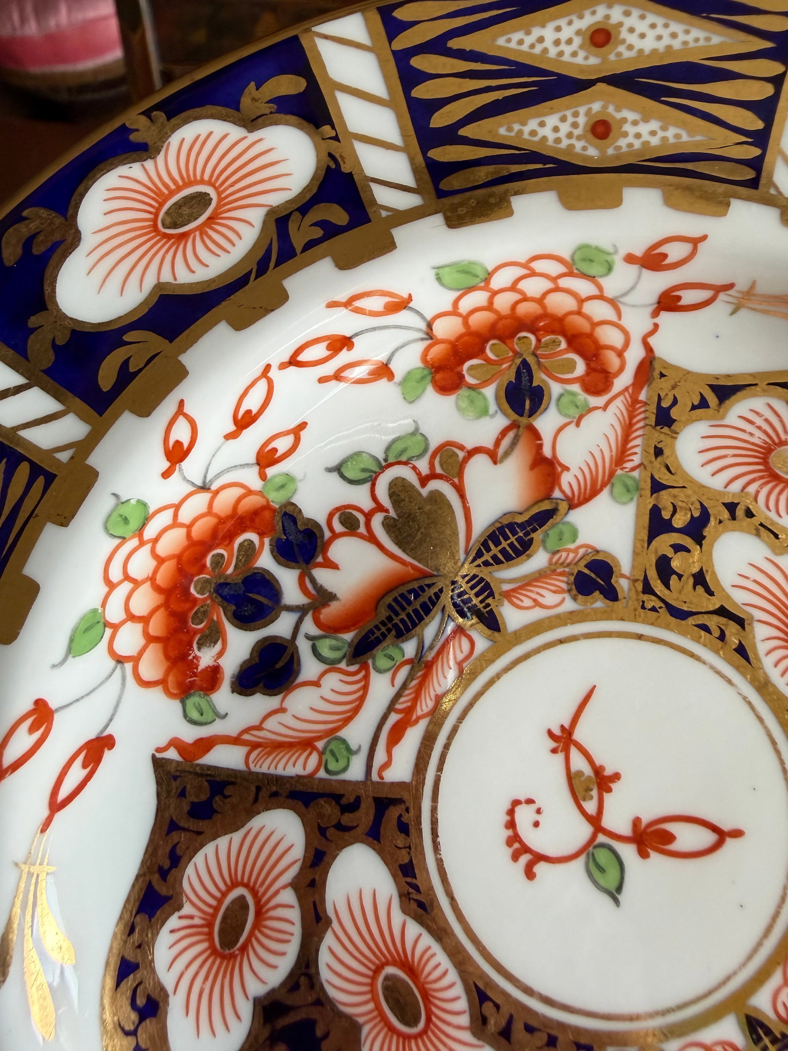 A Super Fine Set of 6 Royal Crown Derby Imari Pattern Dessert Plates by Stevenson & Hancock, Circa 1 - 11