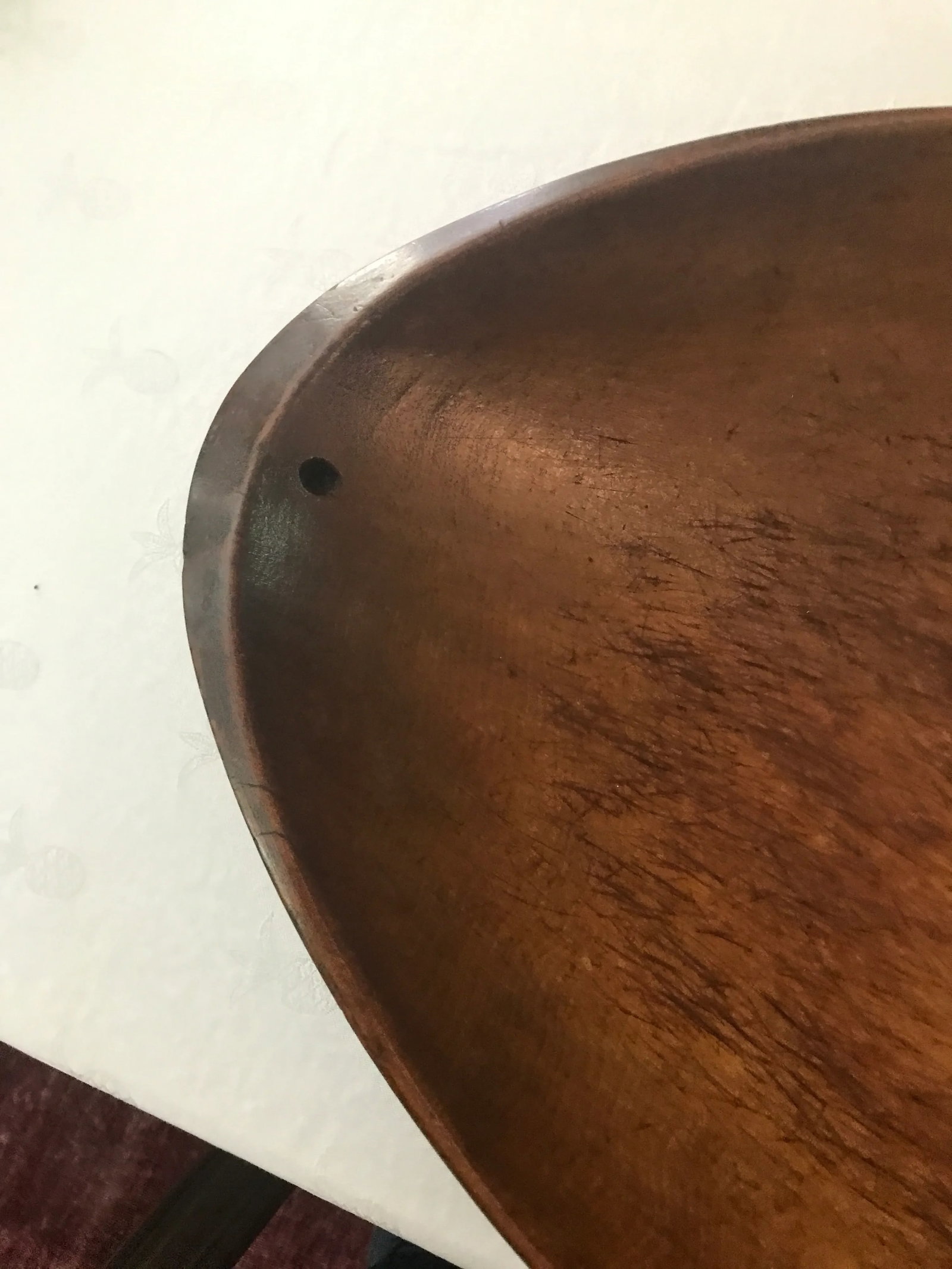 Carved Wood Dough Bowls a Pair - 9