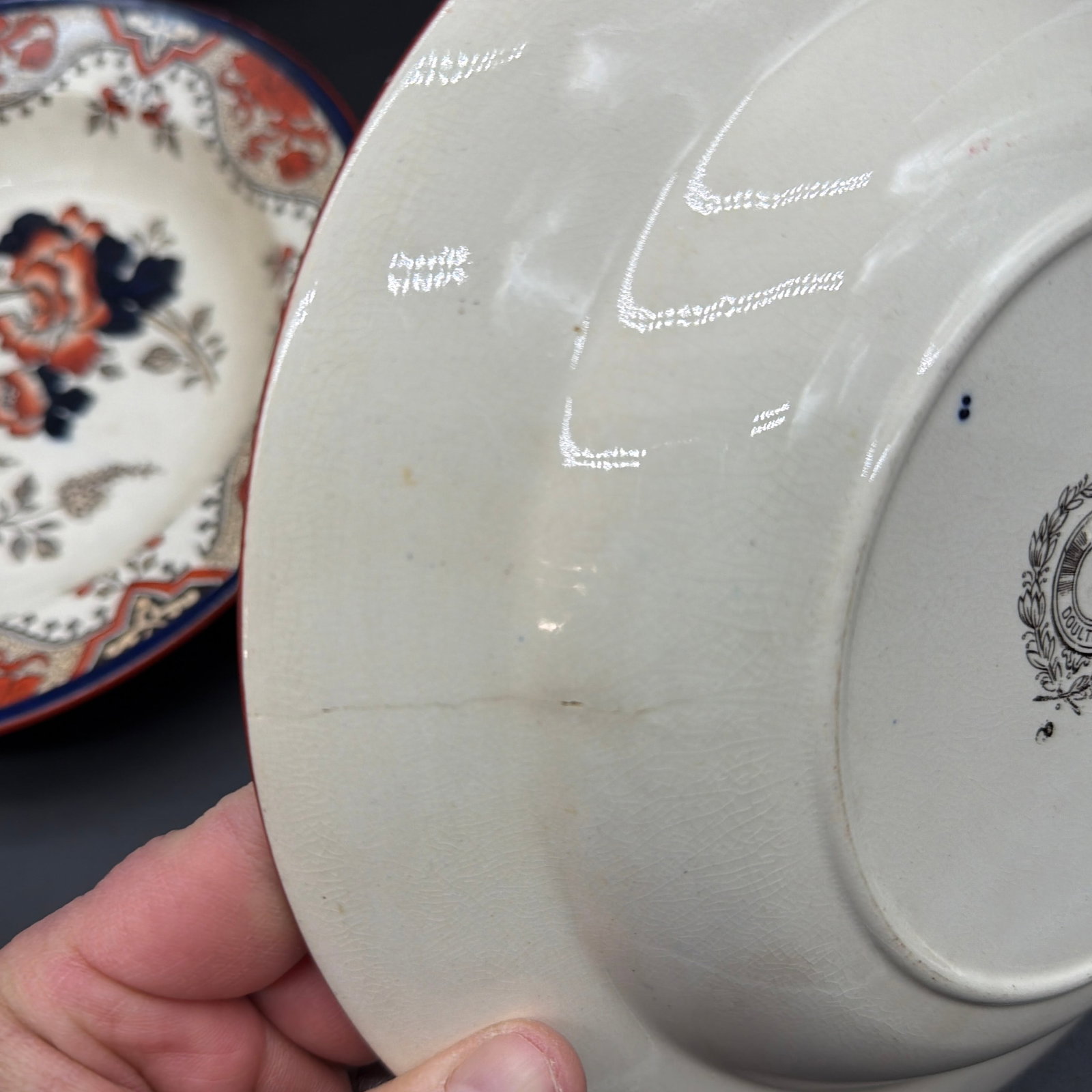 A Set of 4 Antique Doulton's Alma Pattern Soup Plates, Circa 1880's - 9