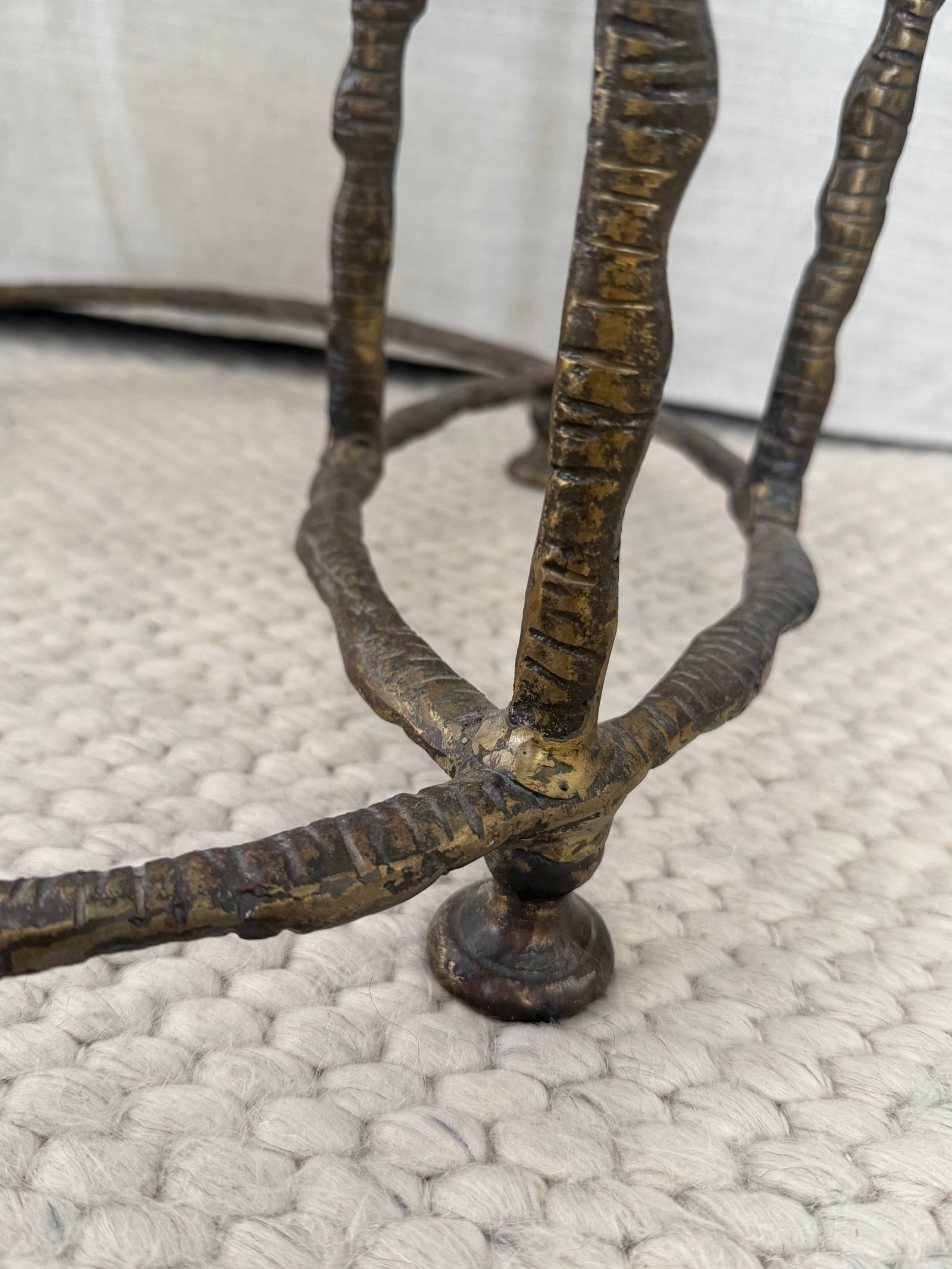 Giacometti-Style Hammered Iron Sithon Magazine Holder by Uttermost - 9