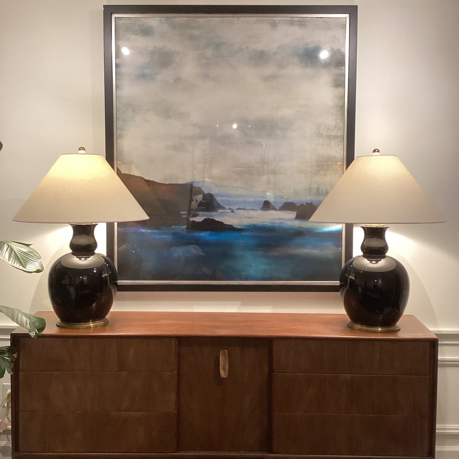 1990s Ralph Lauren Malin Ming Lamps With Cream Coolie Shades - a Pair - 6