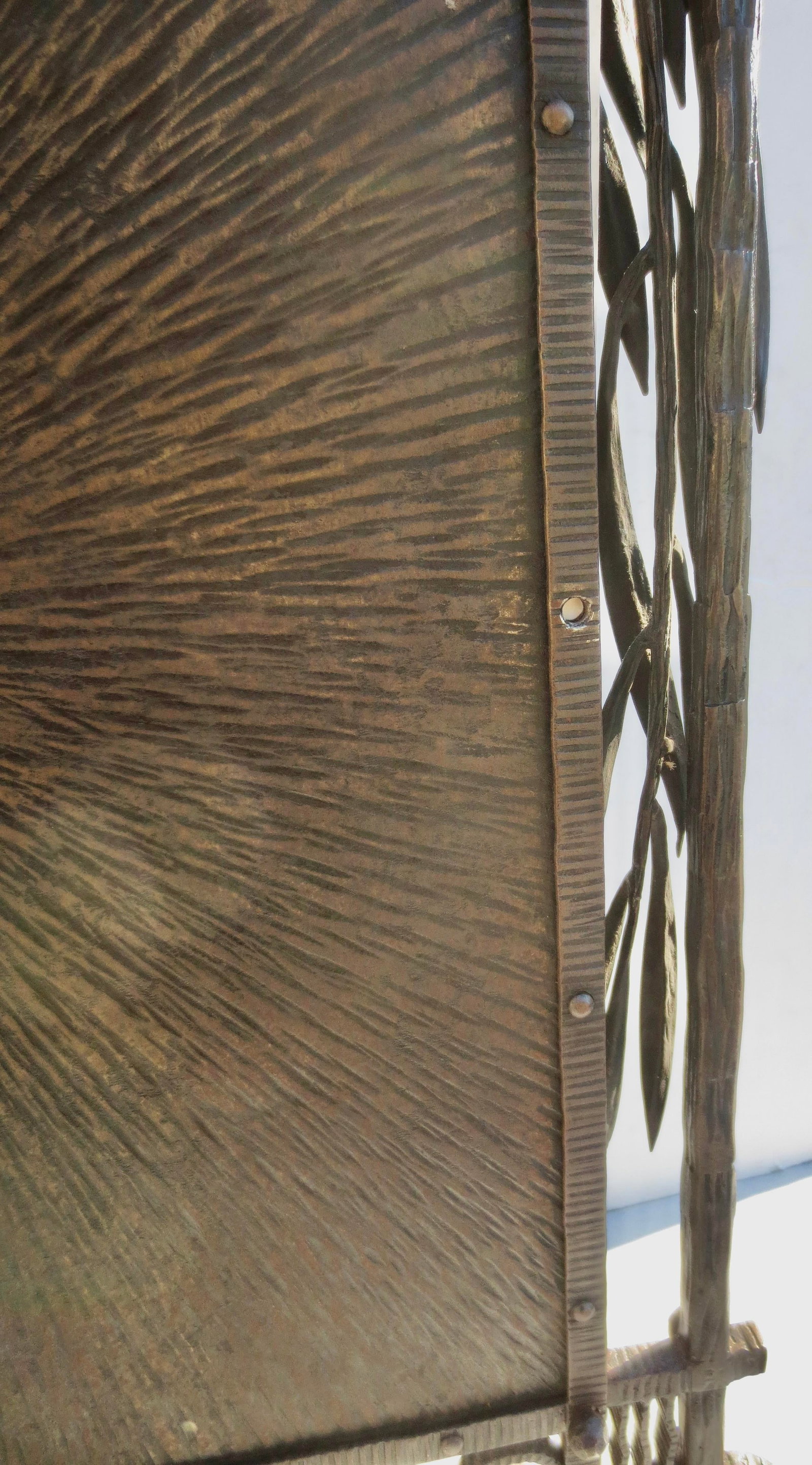 Antique French Iron Art Deco Table Mirror Circa 1920s - 17