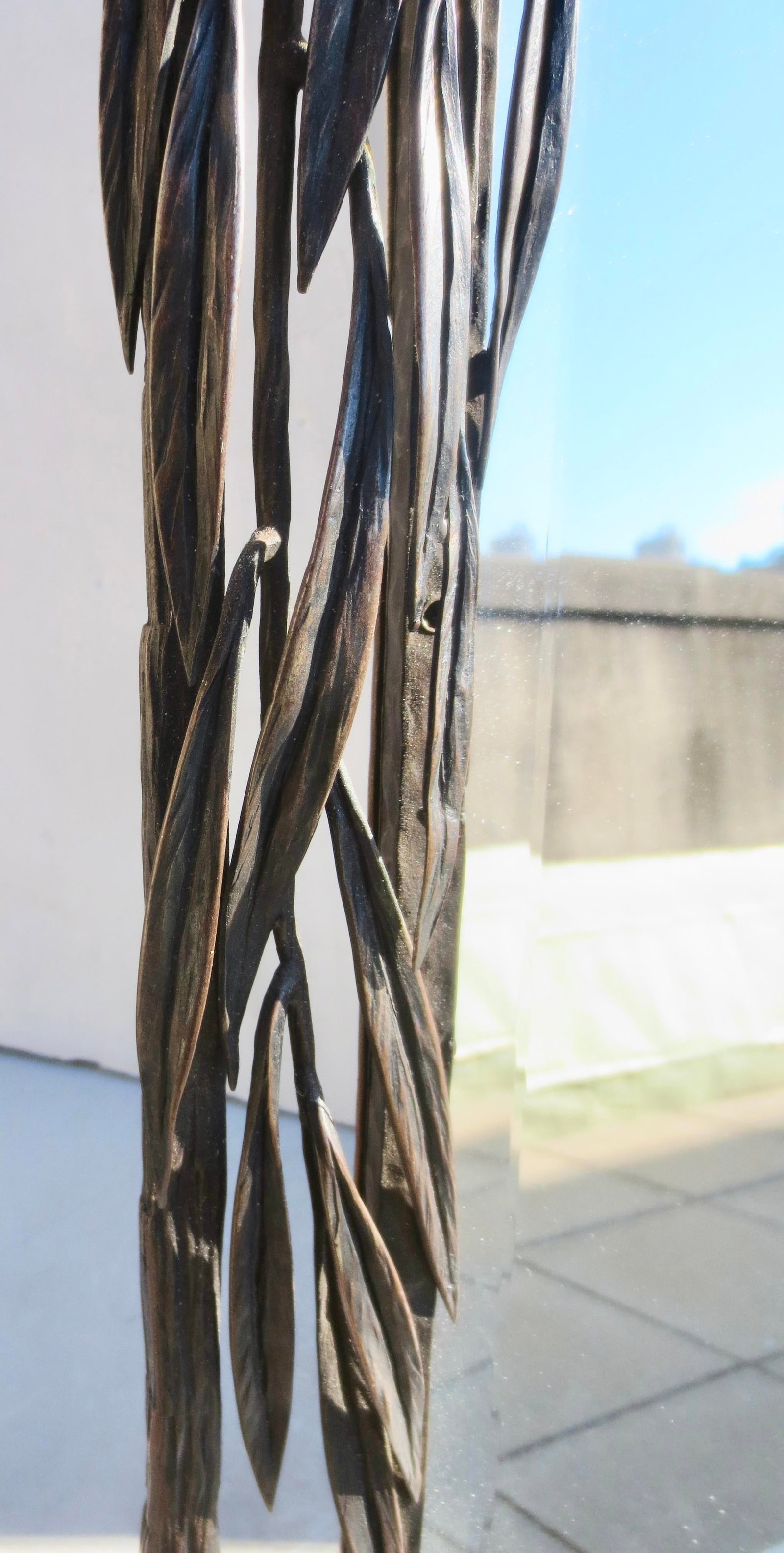 Antique French Iron Art Deco Table Mirror Circa 1920s - 4