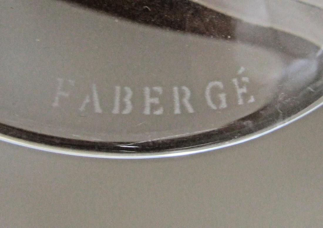 1980s Faberge Xenia Ruby Red Crystal Champagne Flutes - Set of Two With Presentation Box - 11