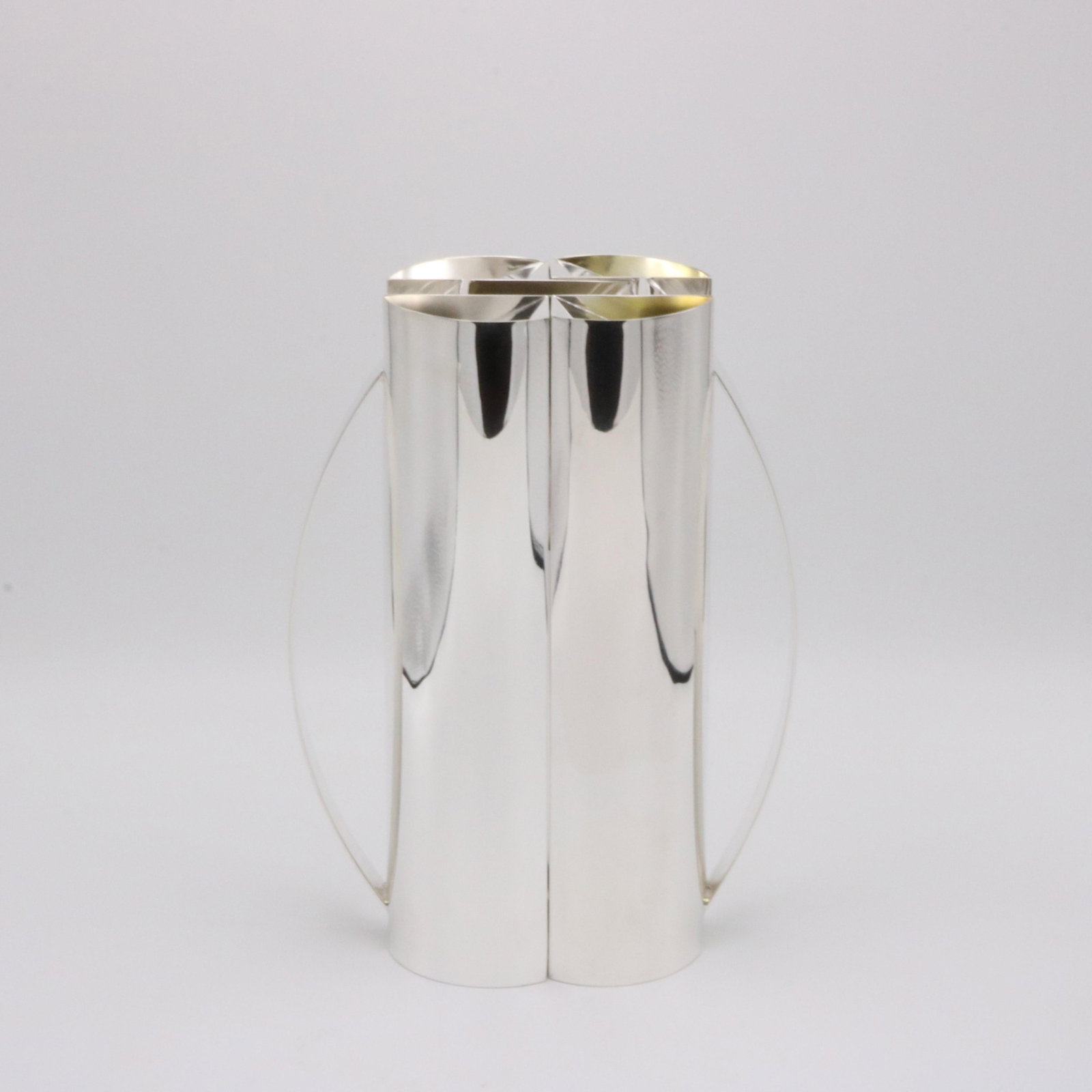 1980s Pair of Sterling Silver Interlocking Carafes - 8