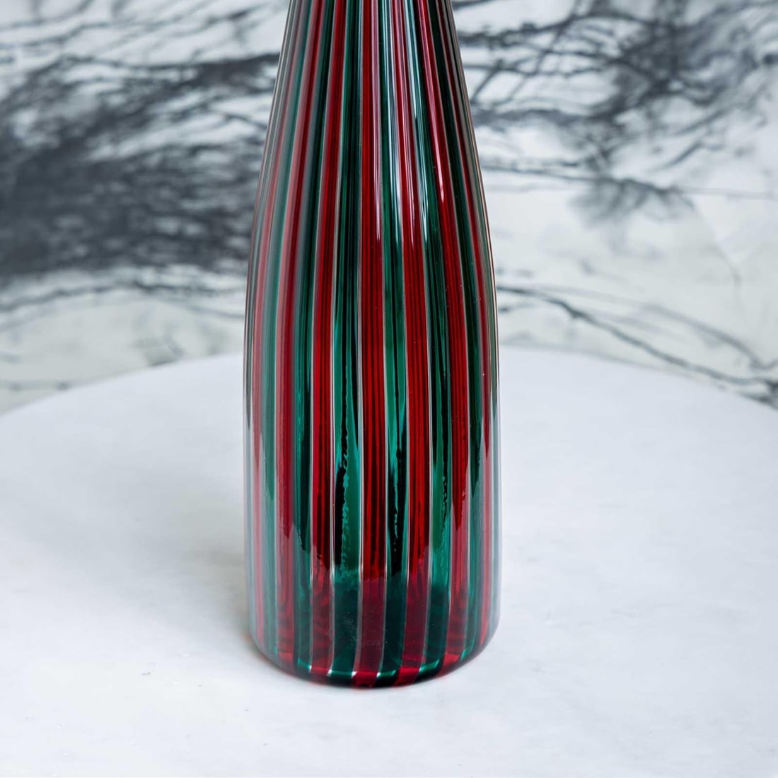 Red-green Carafe by Venini, Italy 1990 - 4