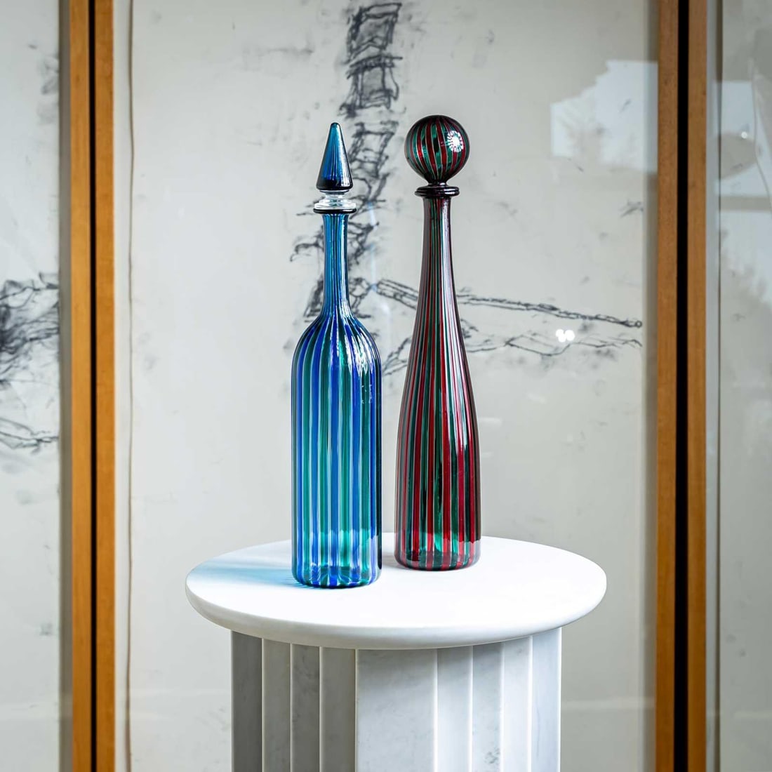 Red-green Carafe by Venini, Italy 1990 - 5