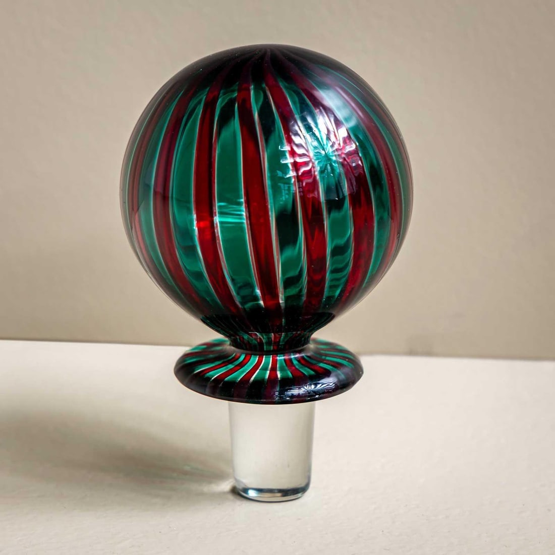 Red-green Carafe by Venini, Italy 1990 - 7