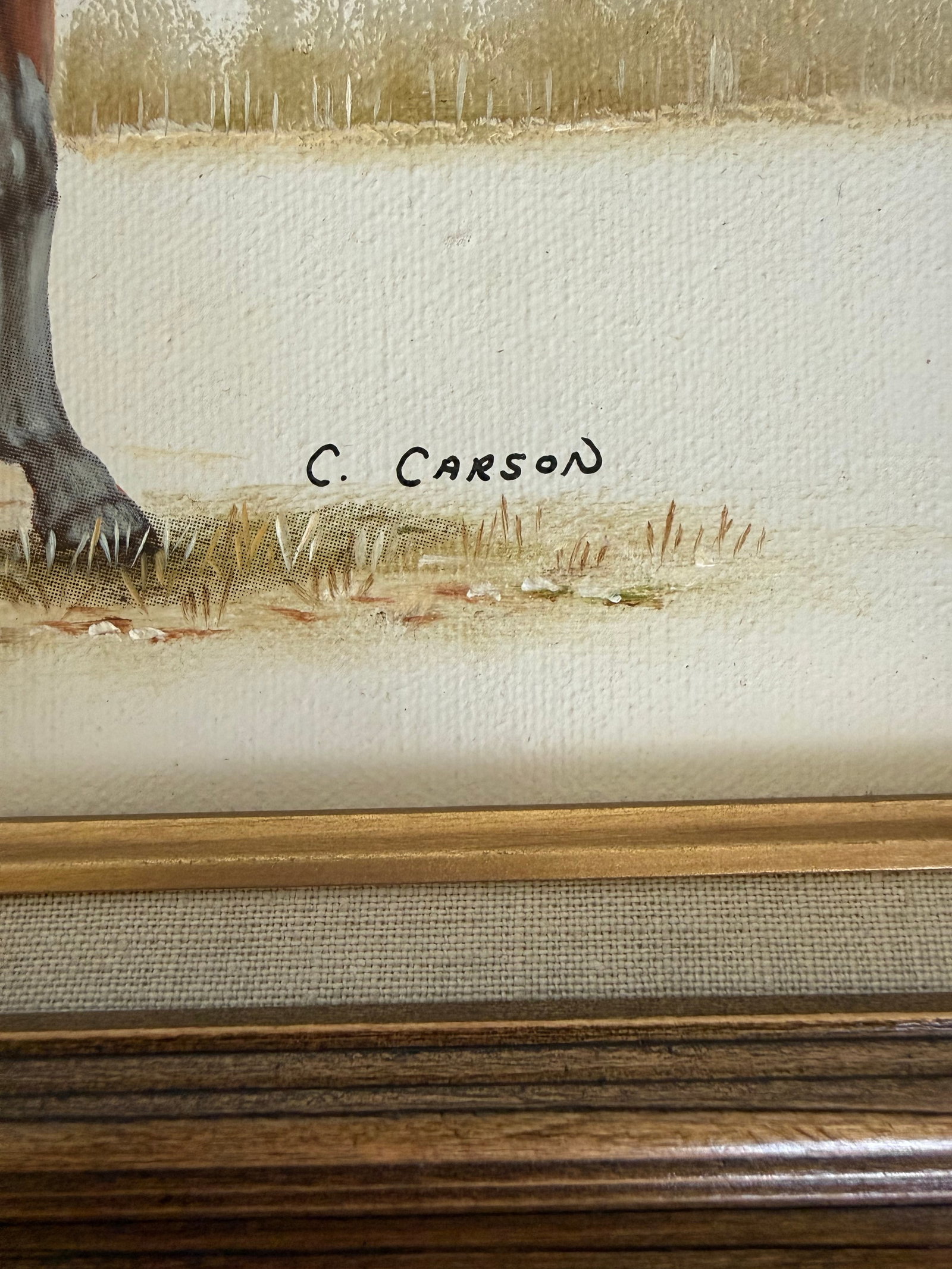 Late 20th C. Signed "Thoroughbred" Horse Hand-Painted Serigraph by Carson - 2