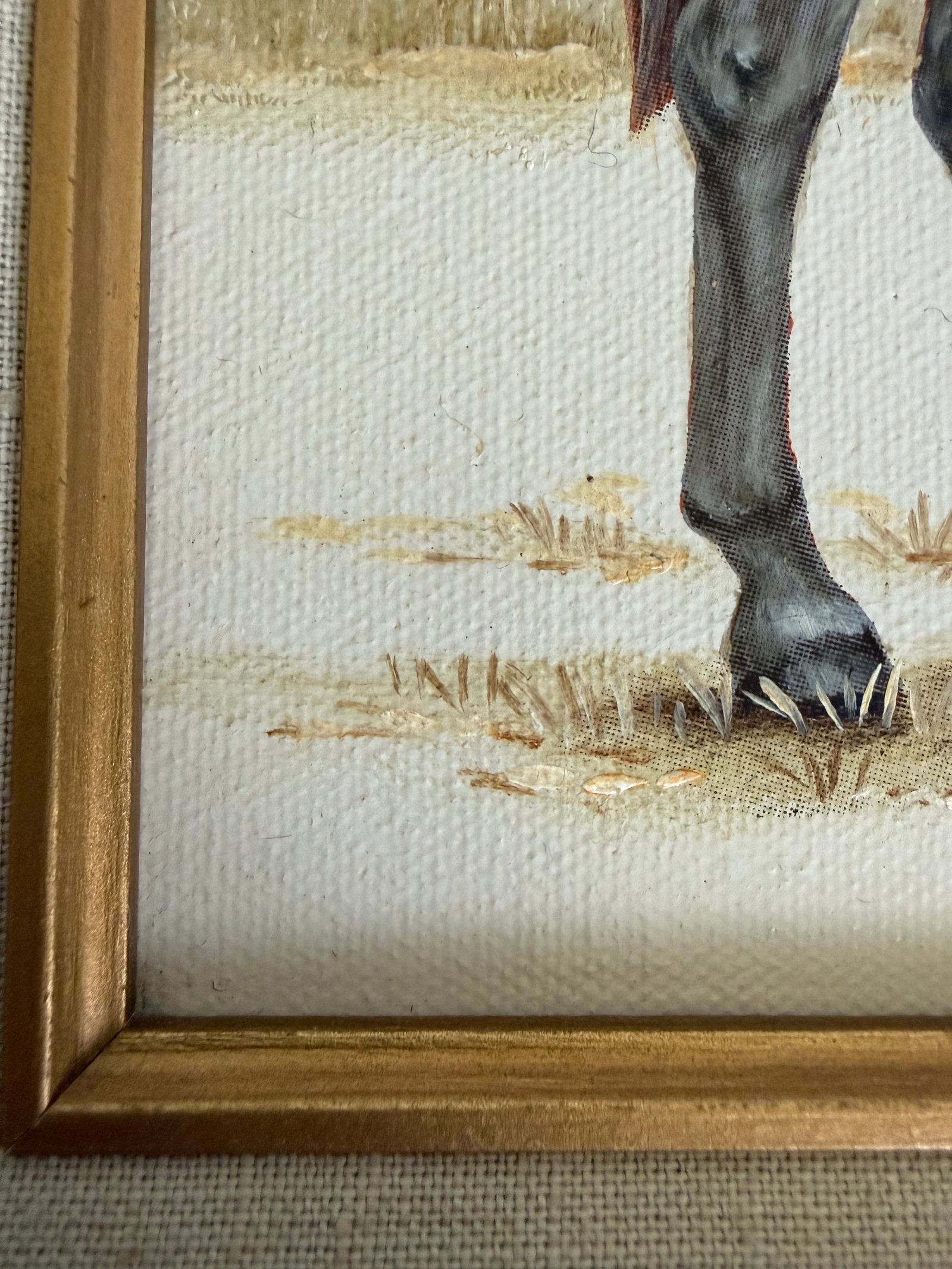 Late 20th C. Signed "Thoroughbred" Horse Hand-Painted Serigraph by Carson - 6