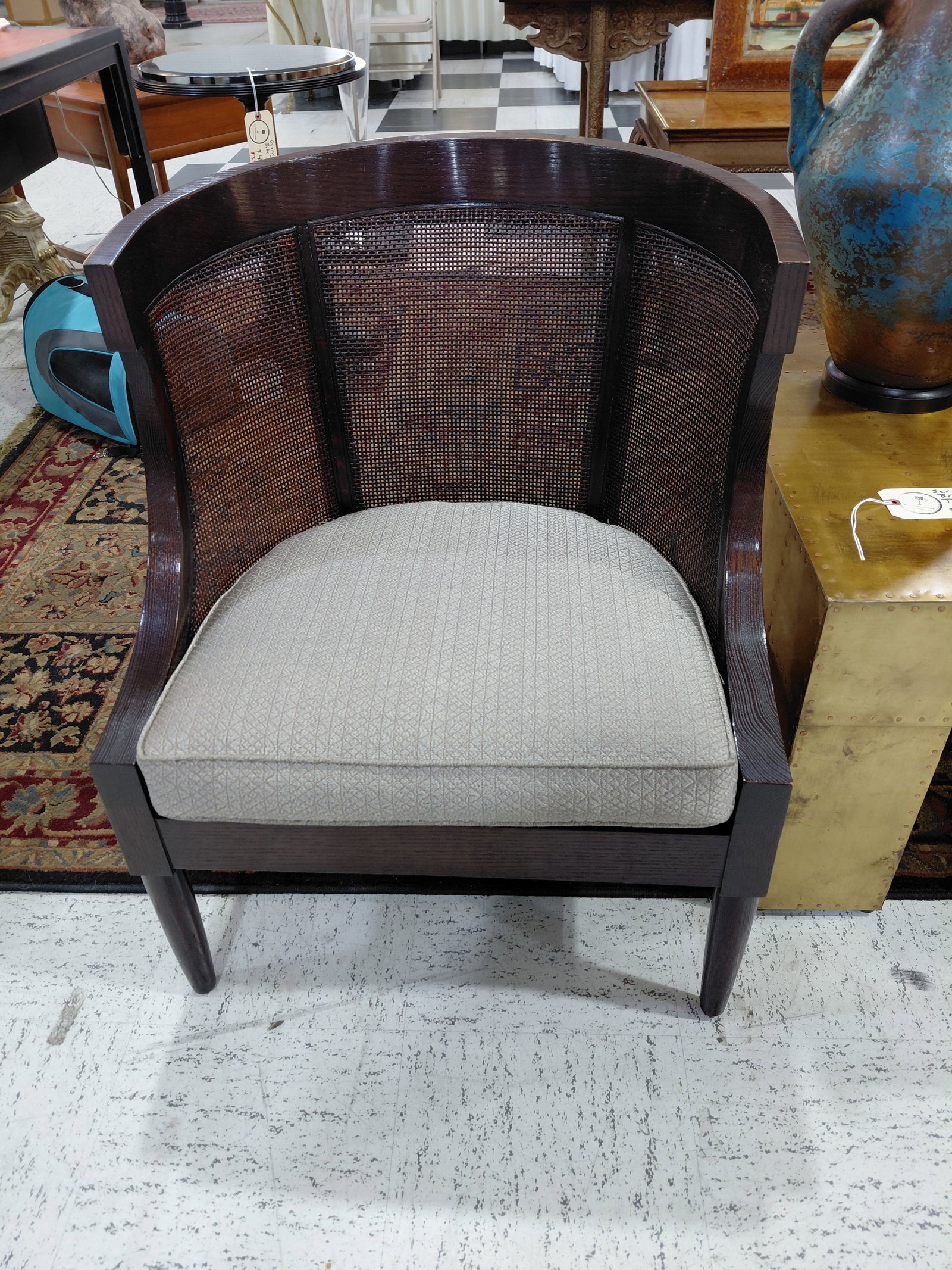 Late 20th Century Dessin Fournir Art Deco Style Cane Accent Chairs – Pair - 17