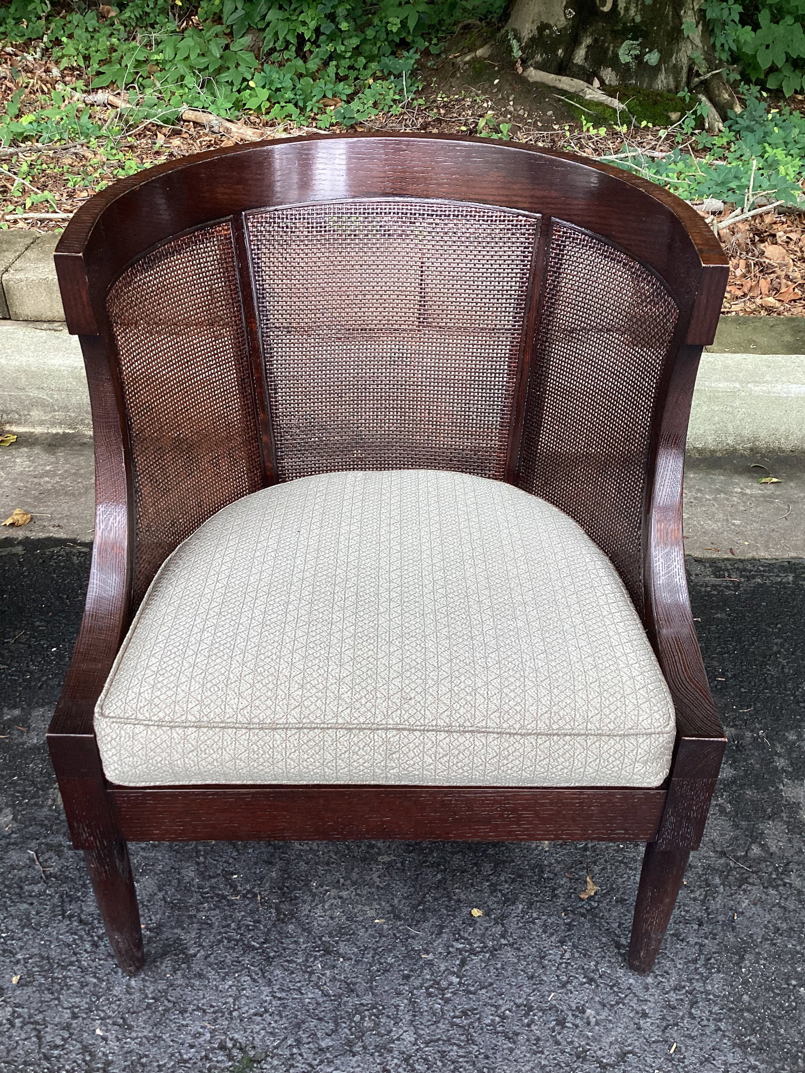 Late 20th Century Dessin Fournir Art Deco Style Cane Accent Chairs – Pair - 3