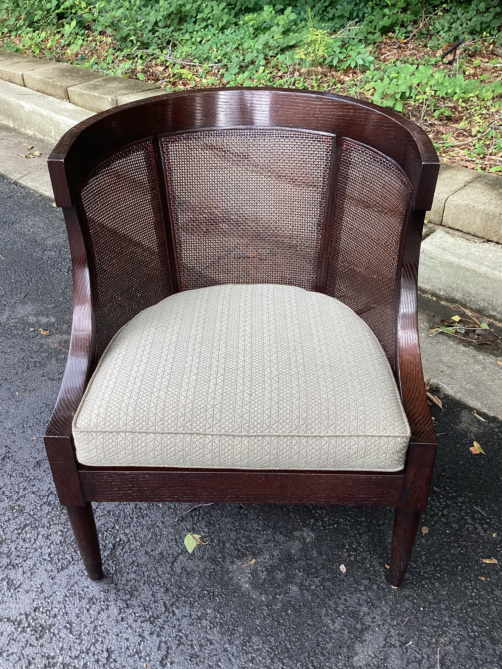 Late 20th Century Dessin Fournir Art Deco Style Cane Accent Chairs – Pair - 4