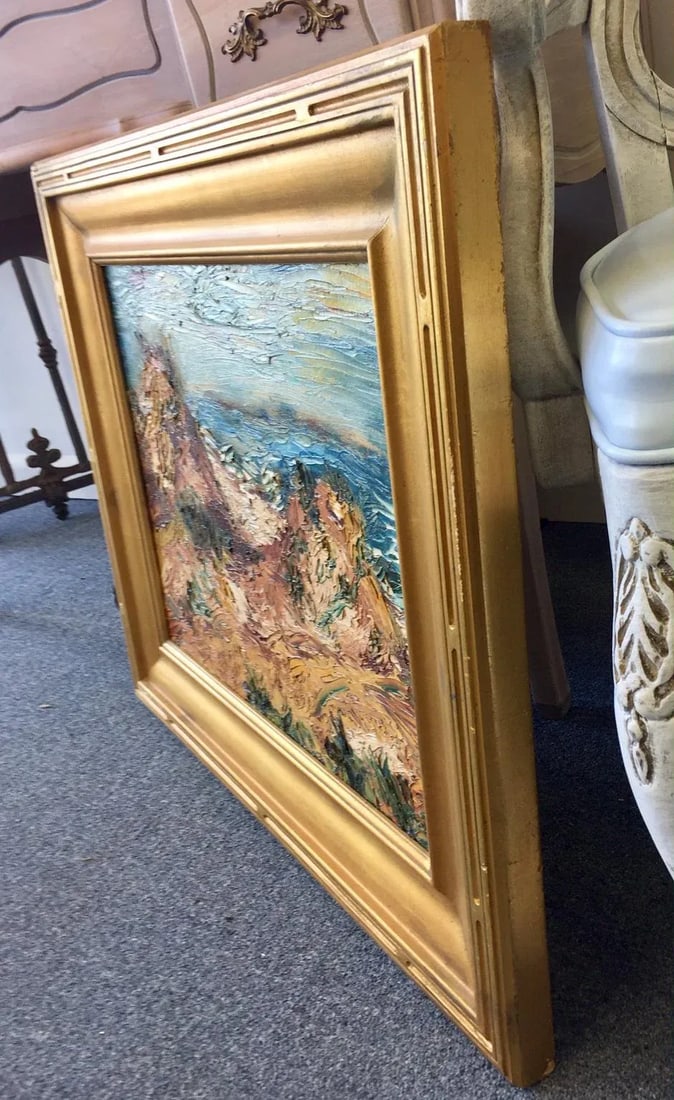 1963 Original Signed "Fire Island" Impasto Painting - 7