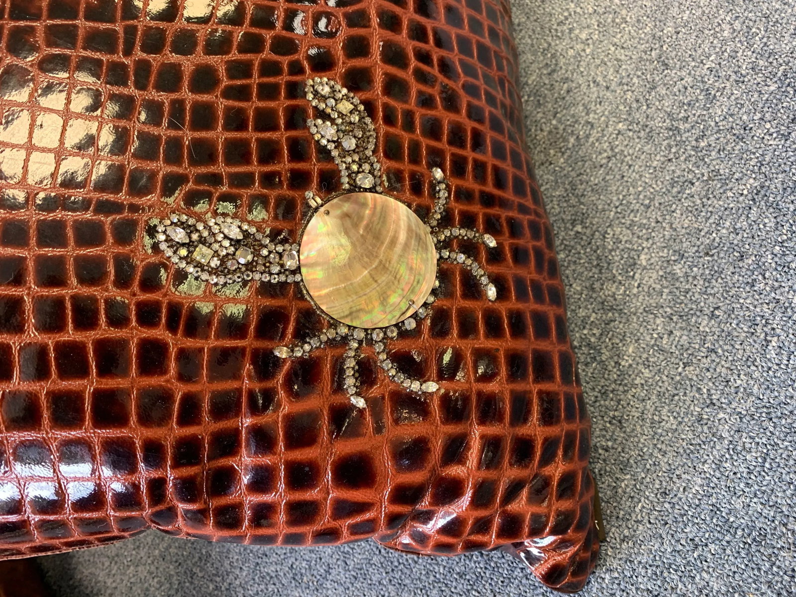 Ankasa Faux Crocodile Embellished Pillows - a Pair - 7
