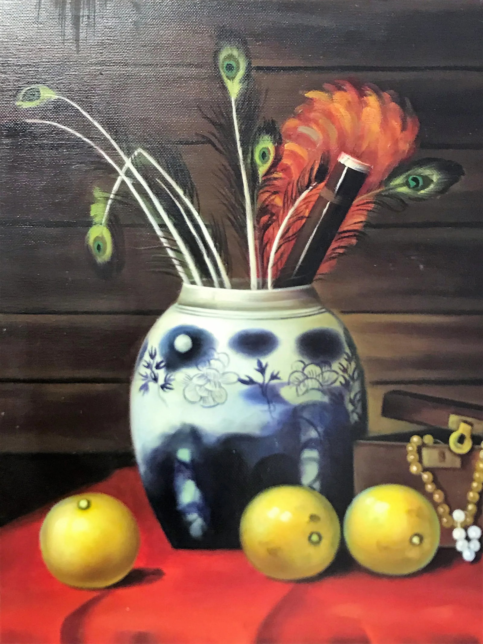 Signed "Z. Sators" Still Life Painting on Canvas With Frame - 3