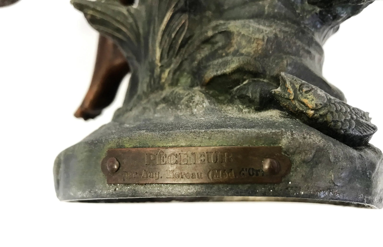 Replica of 19th Century French Artist Auguste Moreau's Sculpture Signed 'PÃªcheur' - 11
