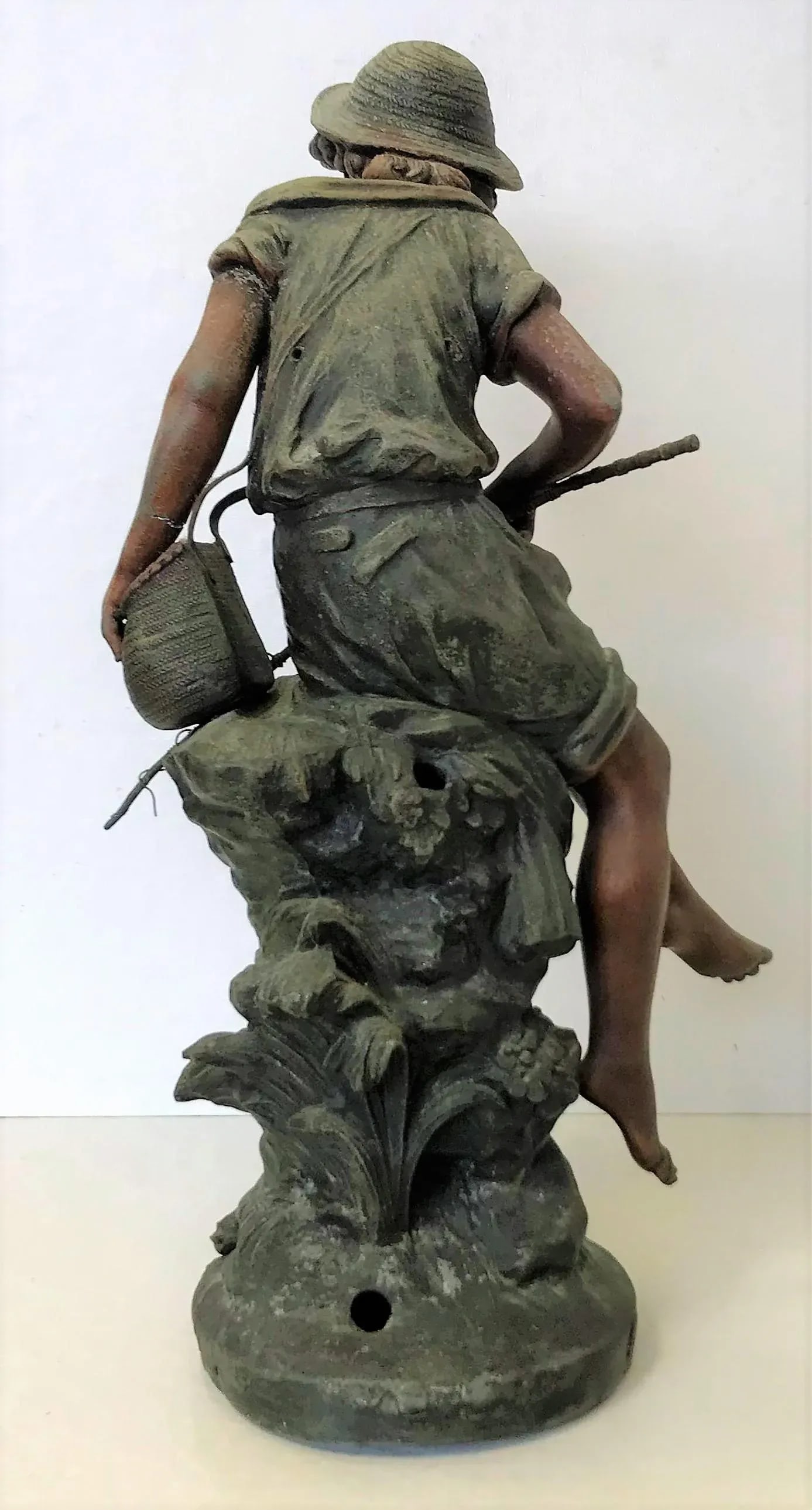 Replica of 19th Century French Artist Auguste Moreau's Sculpture Signed 'PÃªcheur' - 5