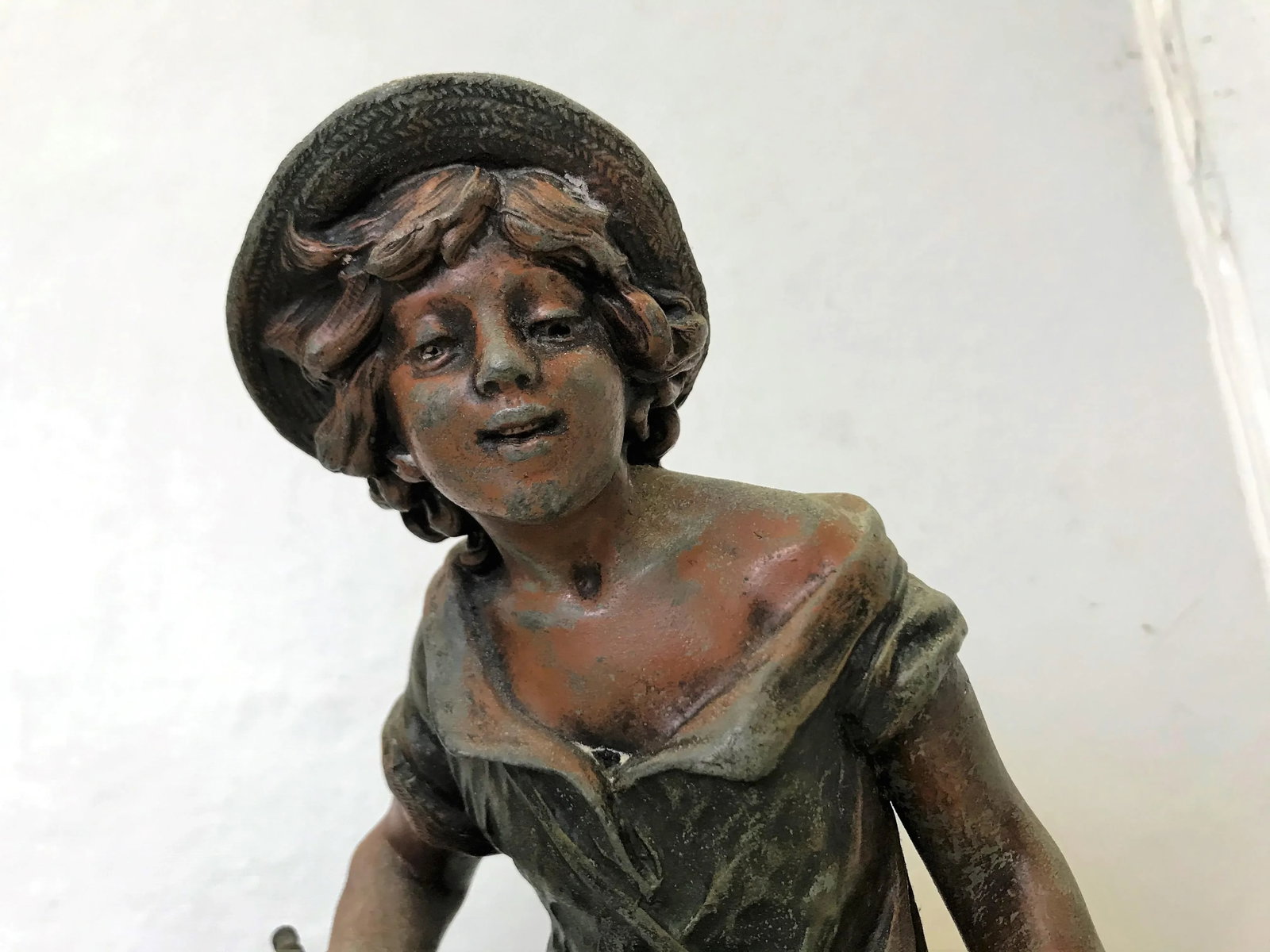 Replica of 19th Century French Artist Auguste Moreau's Sculpture Signed 'PÃªcheur' - 8