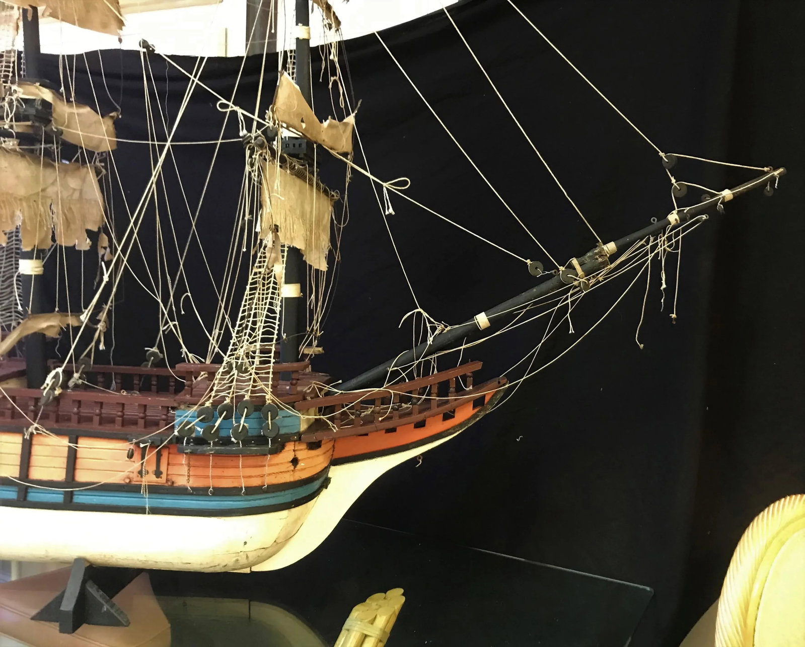 Large Scale Antique Model Ship Circa Early 1900s - 5