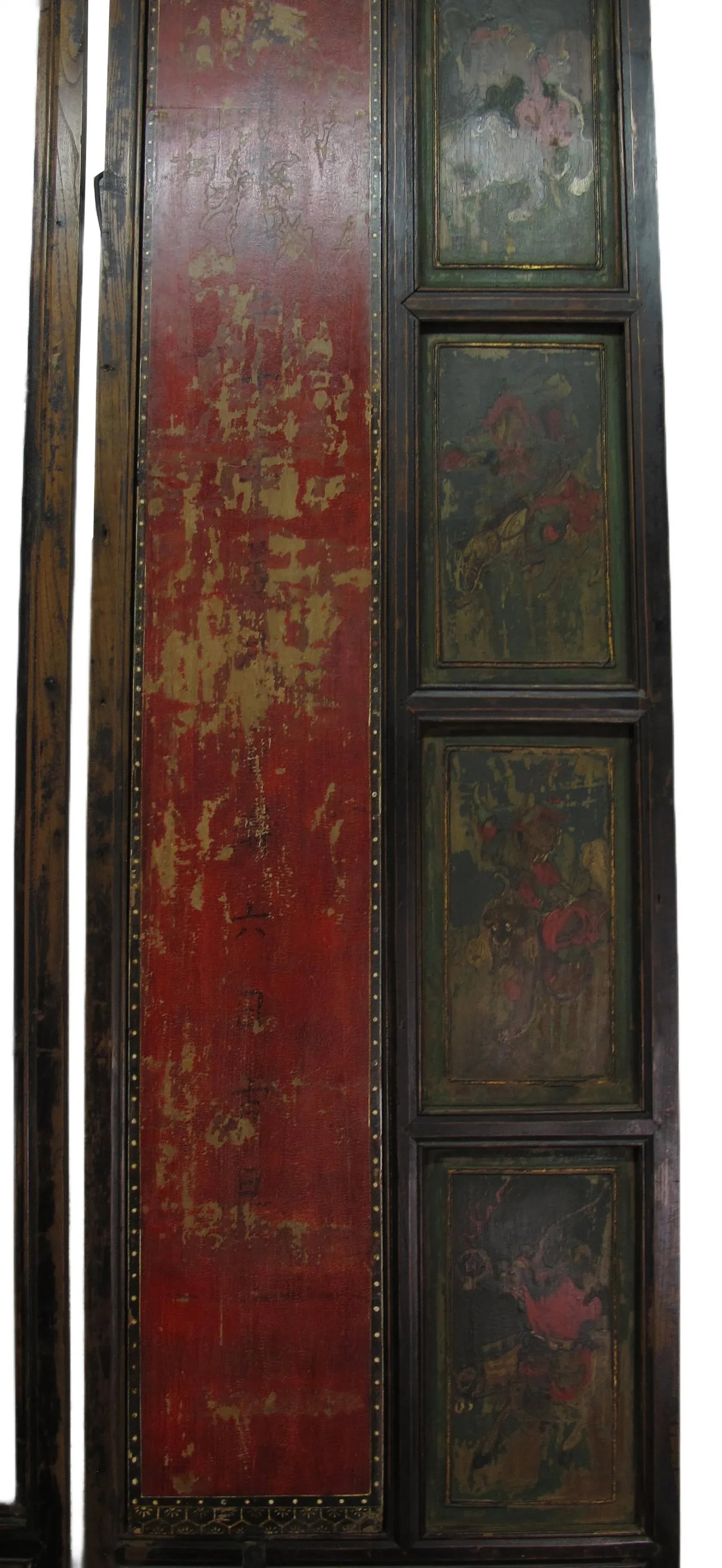 Mid 19th Century Hand Painted Room Divider - Set of 6 - 12