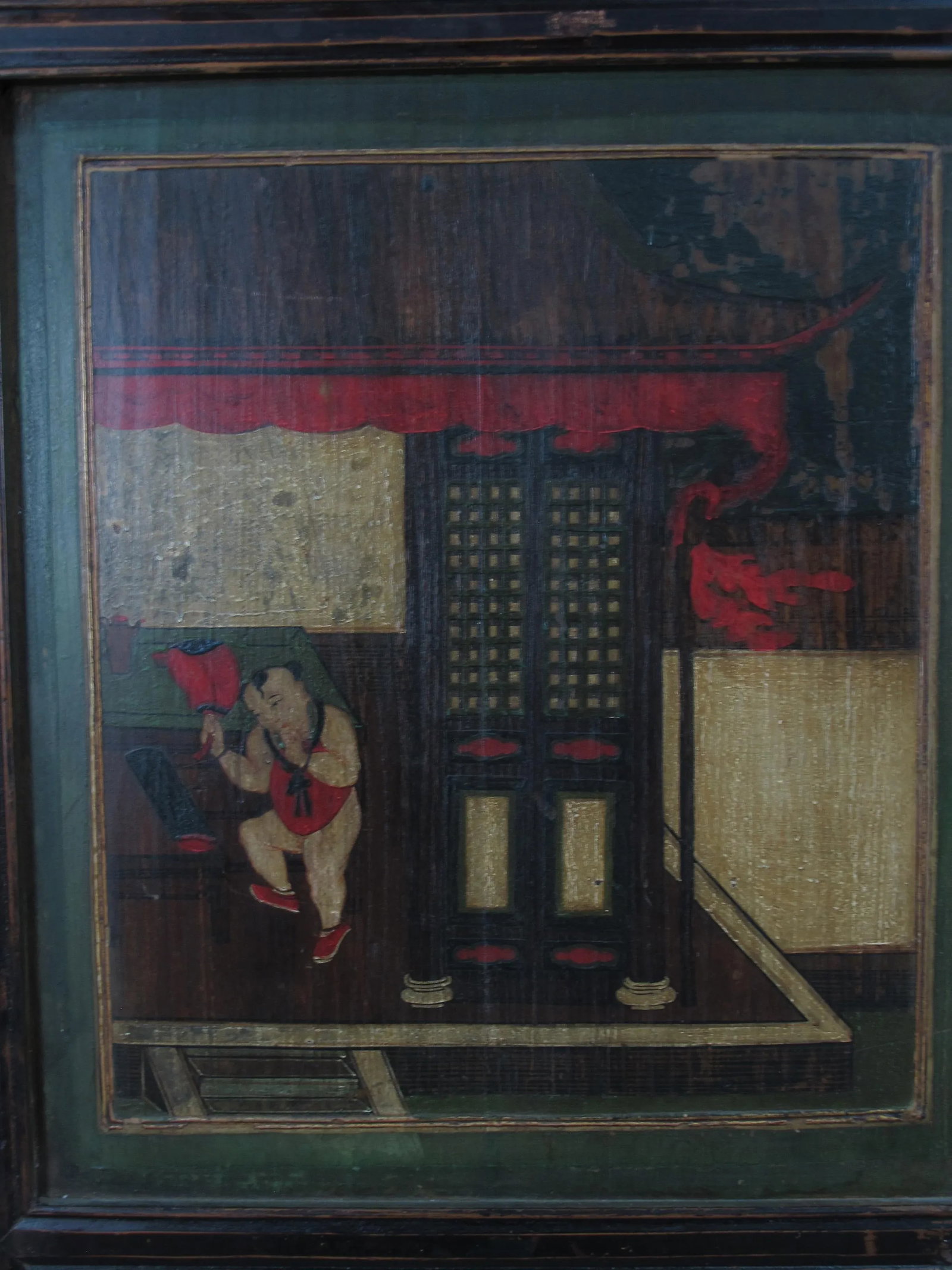 Mid 19th Century Hand Painted Room Divider - Set of 6 - 8