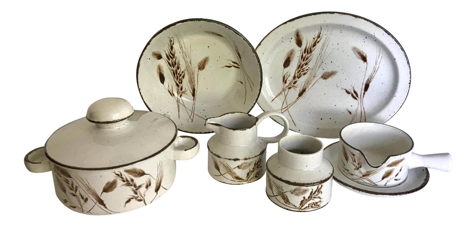 1960's Midwinter Stonehenge English Pottery Serving Set - 7 Pieces: I was so lucky to find this set of gorgeous, earthy English pottery from the 1960's! This listing here is for all the serving pieces you need to make your food and table look amazing! If you are inter