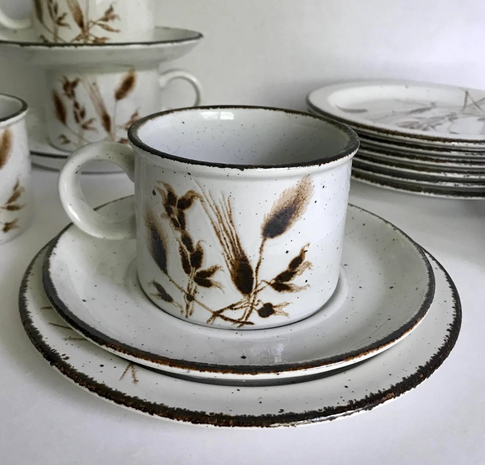 1960's Midwinter Stonehenge Tea Coffee Set With Mug Set and Luncheon Plates - 21 Pieces - 8