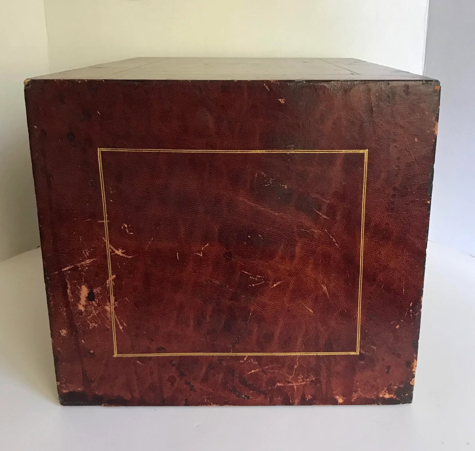 Antique c.p. Leathercraft 3 Drawer File Organizer - 5