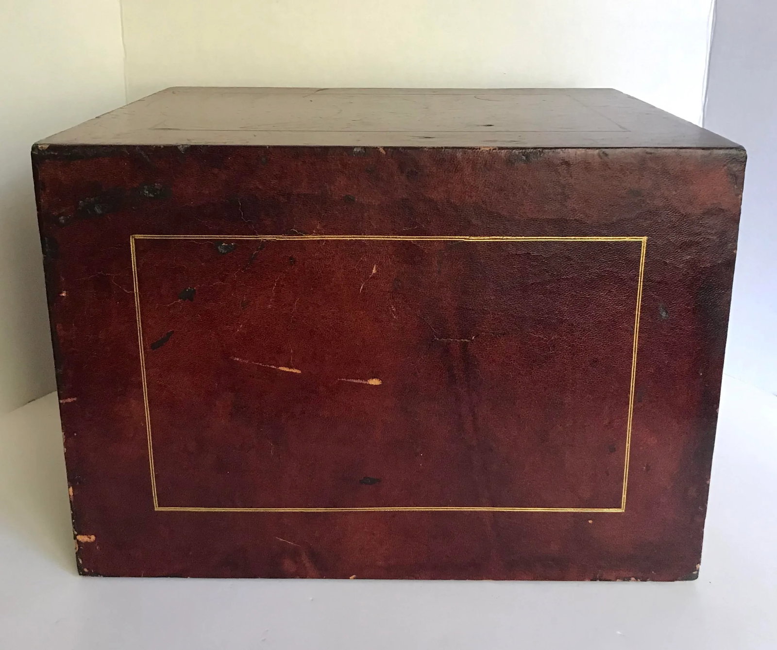 Antique c.p. Leathercraft 3 Drawer File Organizer - 6