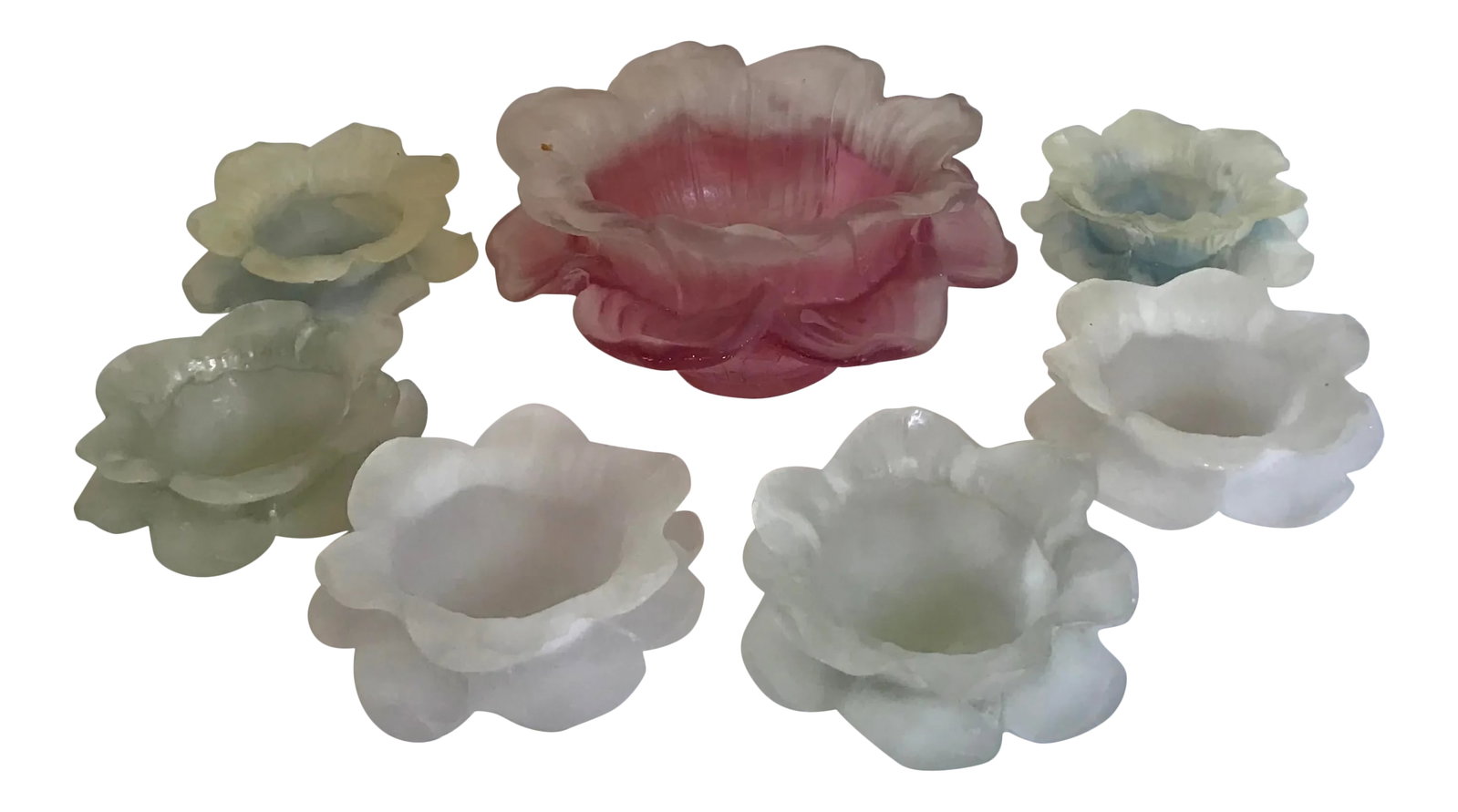 Dorothy Thorpe Resin Flower Bowl Set of 7 (1 of 12)