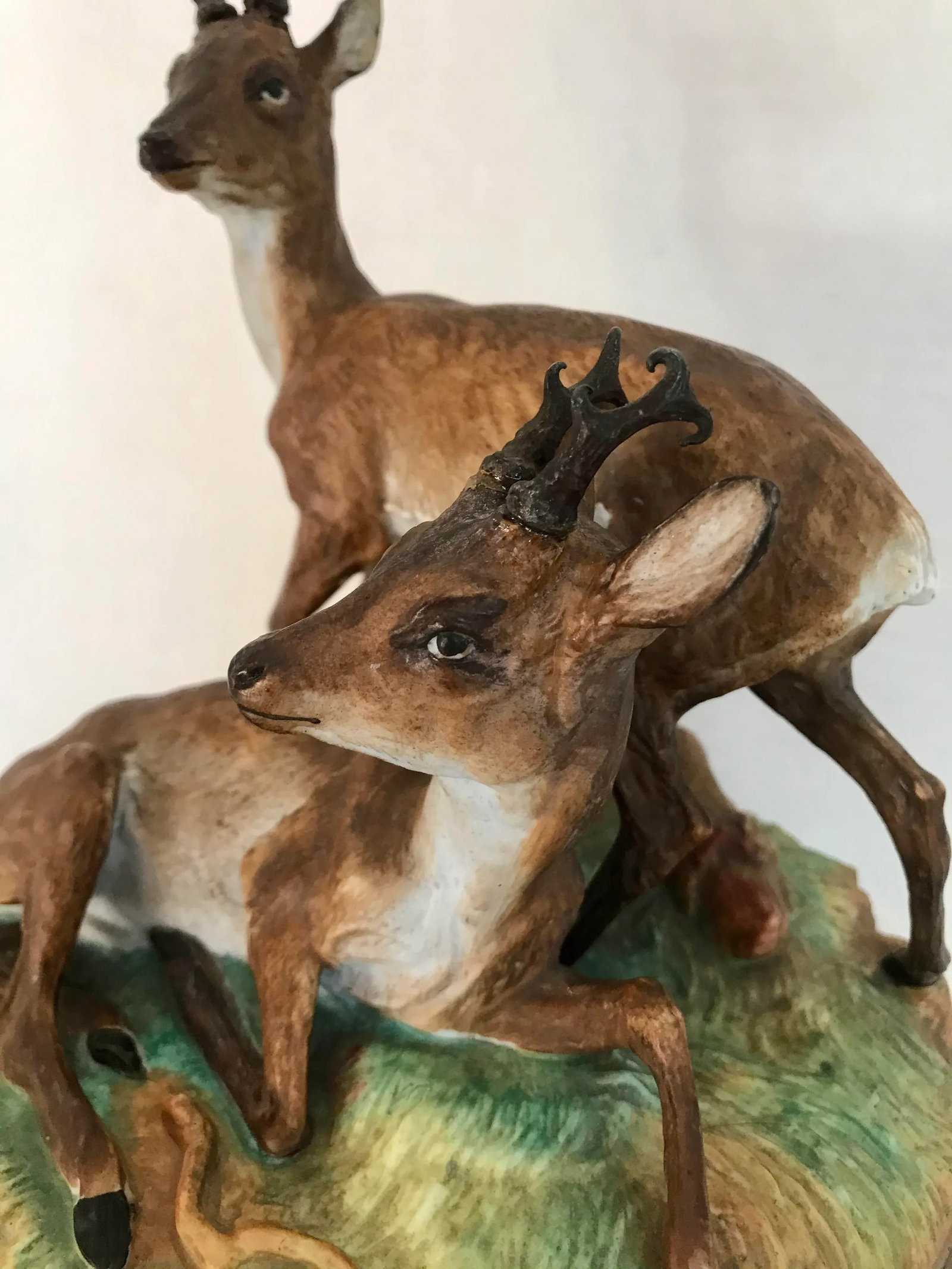 Antique Bavarian Bisque Deer Lidded Dish - 3