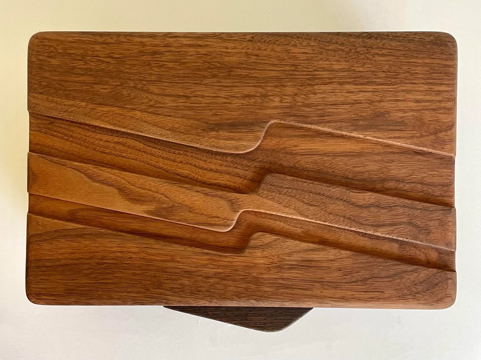 Mid 20th Century Hand-Made Signed Art Deco Wood Jewelry Accessory Box - 3