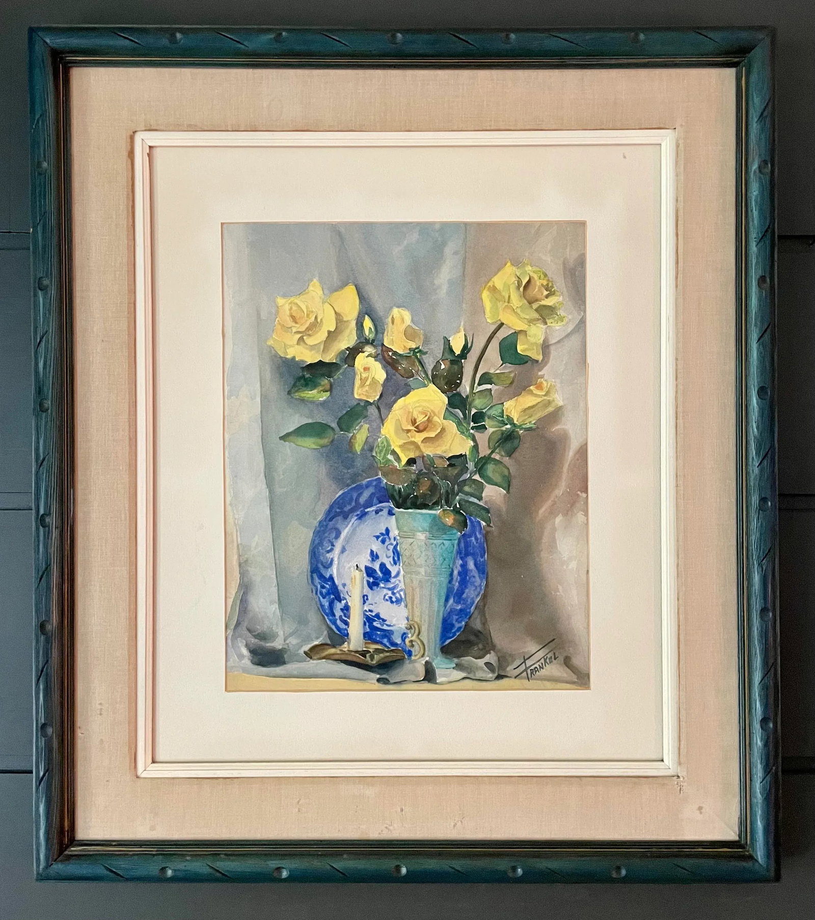 Mid-Century Modern Original Watercolor Still-Life Painting by Frankel - 10