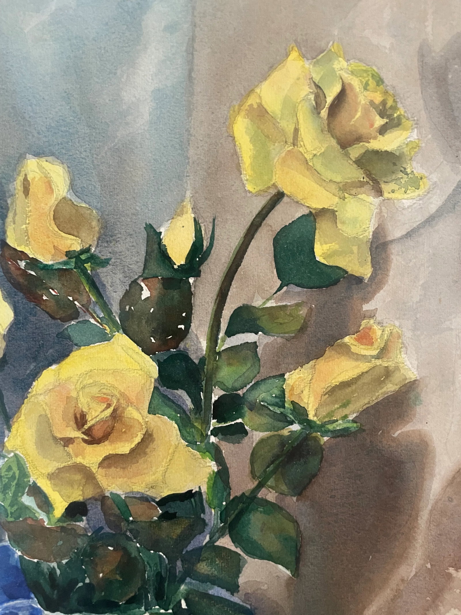 Mid-Century Modern Original Watercolor Still-Life Painting by Frankel - 9