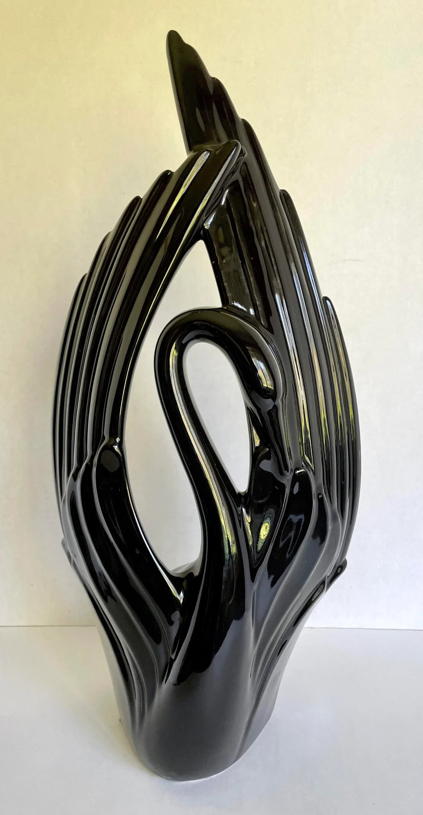 1960's Royal Haeger Pottery Black Ceramic Swan - 10